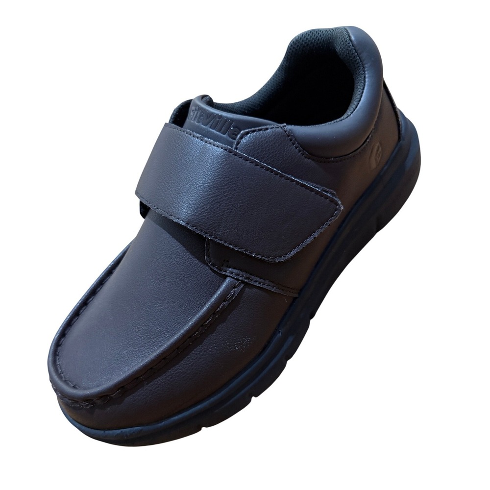 FitVille Mens 10.5 Extra Wide Brown Hoop and Loop Walking Shoes ~ Sanitized